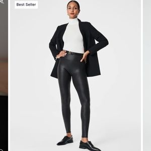 Spanx Faux Leather Leggings Sz S #JK2
